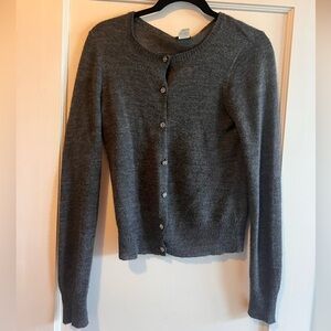 Jcrew Button Down Charcoal Cardigan Size M
